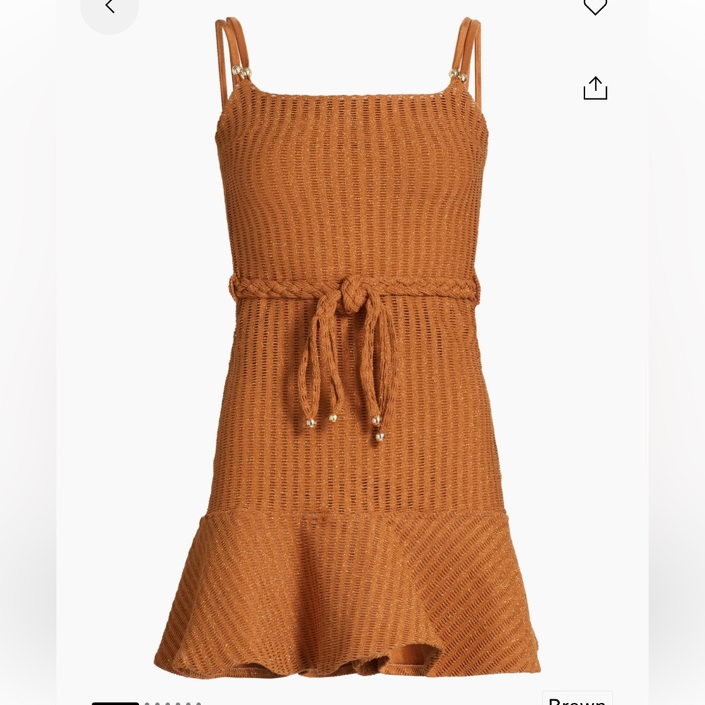 Patbo Knit Braided mini dress with belt
